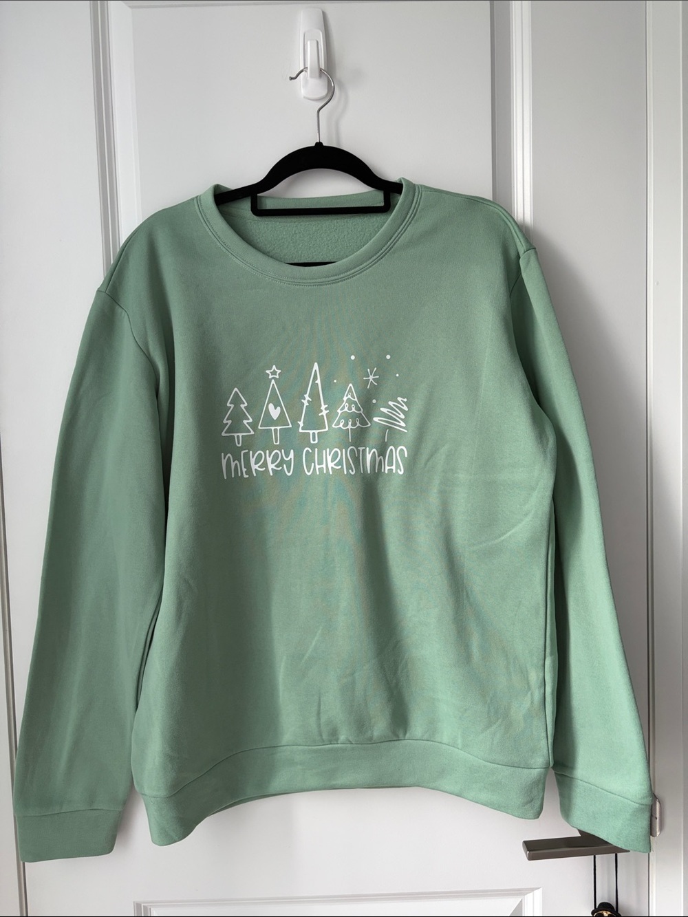 NWOT SHEIN Merry Christmas Green Crewneck Sweater